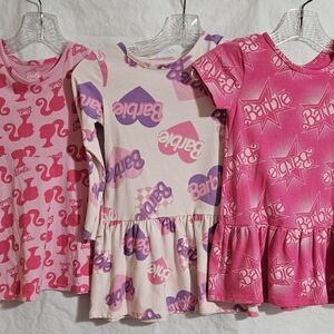 Barbie Pink and Purple Casual Dresses for Kids
